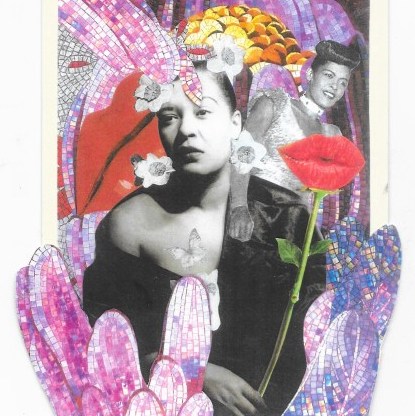 “Billie Holiday” — a poem (with collage) by Steve Dalachinsky