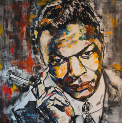 painting of Nat King Cole by Christel Roelandt