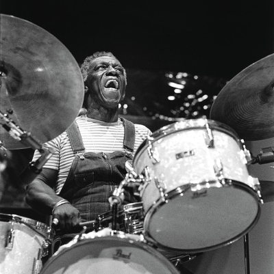 Veryl Oakland’s “Jazz in Available Light” — photos (and stories) of drummers Jo Jones, Art Blakey and Elvin Jones