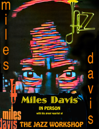 A broadside and poem of Miles Davis, by Russell duPont