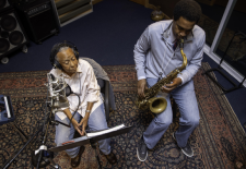 Nikki Giovanni and Javon Jackson/photo by Shaban R . Athuman