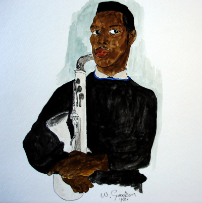 Ornette Coleman painting by Warren Goodson